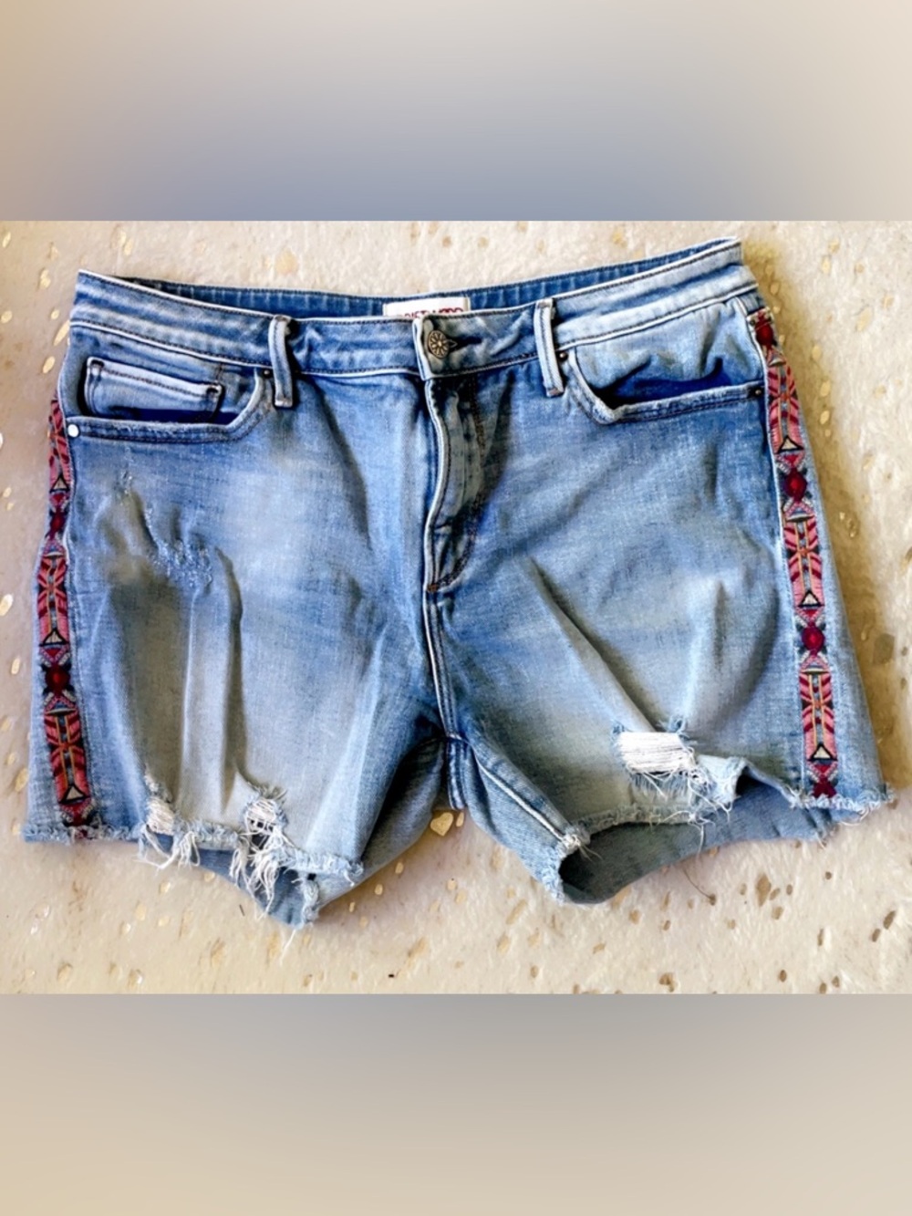 DRIFTWOOD Embroidered Lulu Denim Shorts 30